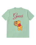 Sage Green Bear Full Honey Jar Graphic T-Shirt - front product view