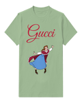 Sage Green Belle Skating Gracefully Graphic T-Shirt - front product view