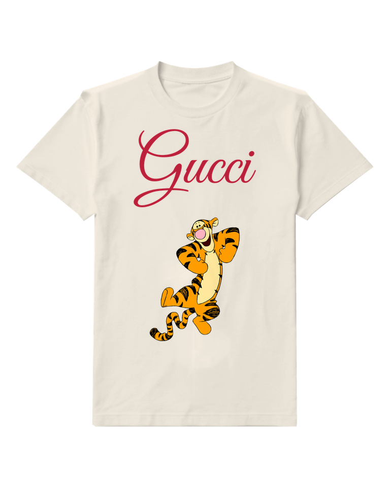 Ivory Tiger Dancing Step Graphic T-Shirt - front product view
