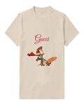 Ivory Woody Riding A Broom With Red Cape Graphic T-Shirt - front product view