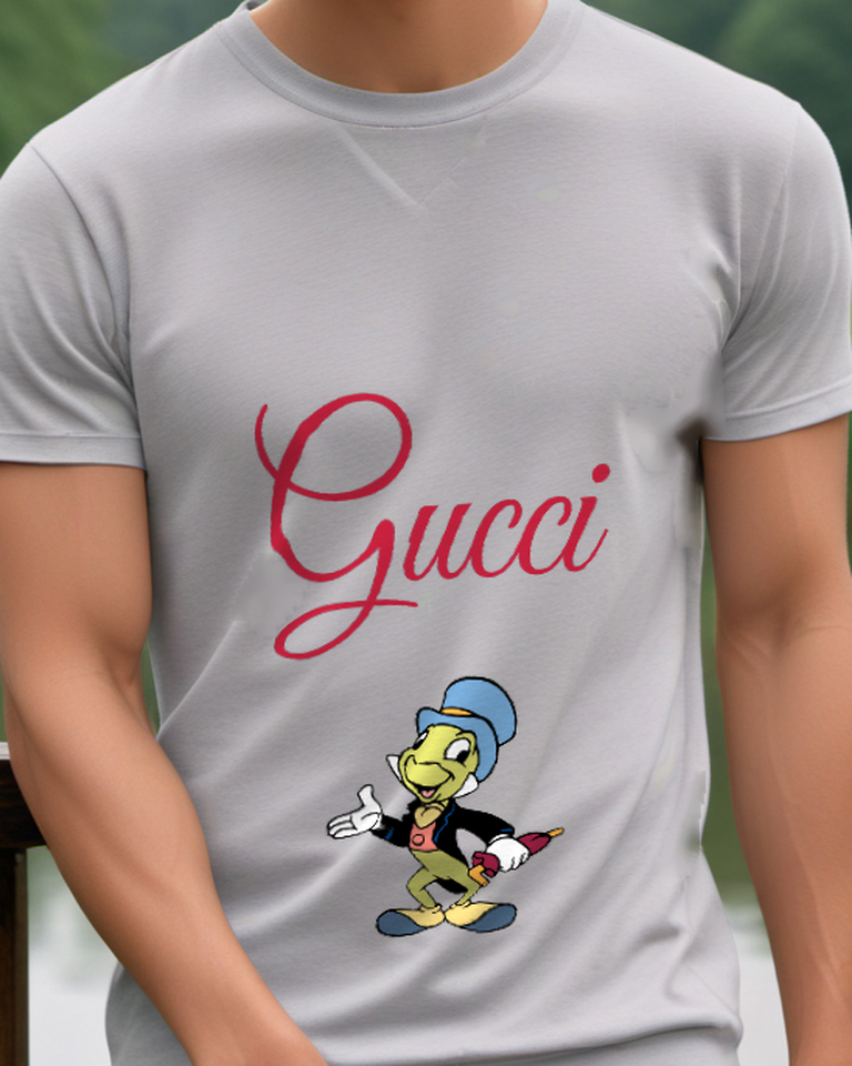 Light Gray Cricket Open White Glove Graphic T-Shirt - model wearing view