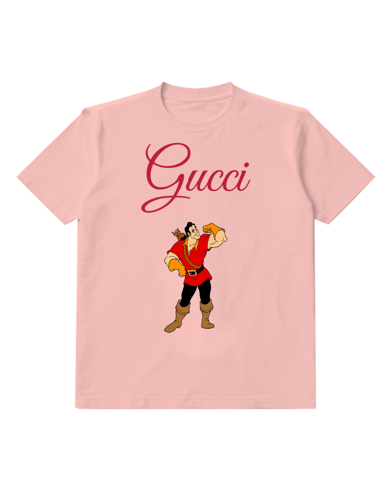 Blush Pink Gaston Flexes Muscular Arm Graphic T-Shirt - front product view