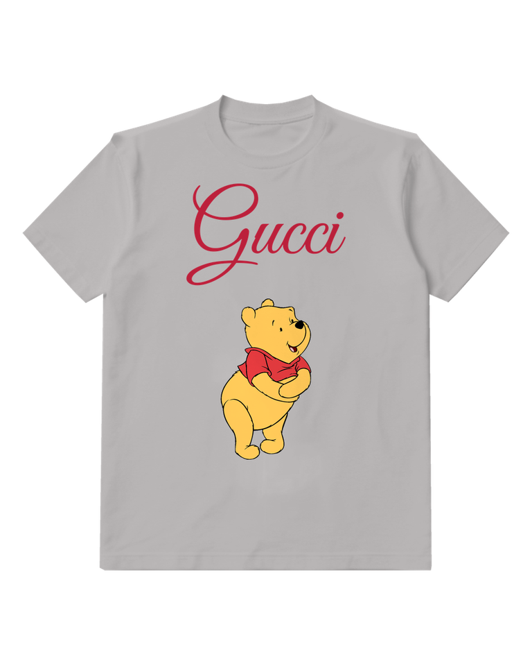 Light Gray Bear Folded Paws Graphic T-Shirt - front product view
