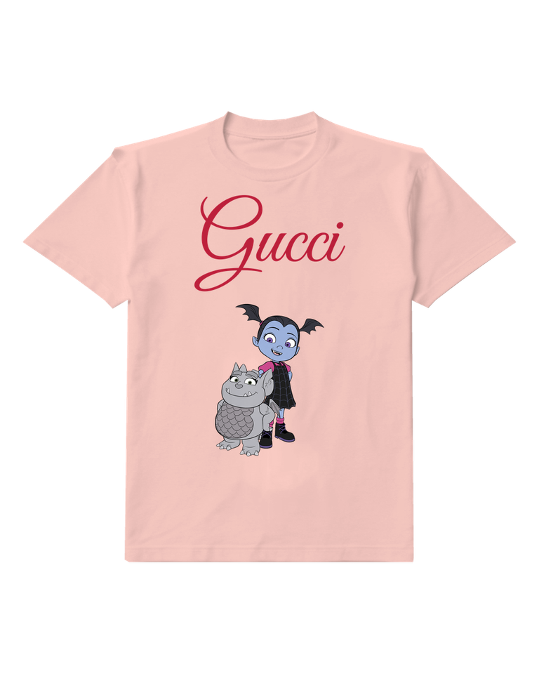 Blush Pink Vampirina Stands Beside Her Dragon Friend Graphic T-Shirt - front product view