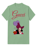 Sage Green Captain Hook Smiling Holding Hook Graphic T-Shirt - front product view
