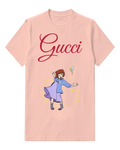 Blush Pink Tinker Bell Flying Above Girl Graphic T-Shirt - front product view