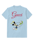 Sky Blue Tennis Bow Mouse Graphic T-Shirt - front product view