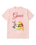 Blush Pink Bear Rabbit Snowballs Graphic T-Shirt - front product view