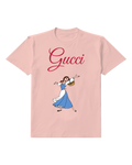 Blush Pink Belle Dancing With Basket Graphic T-Shirt - front product view
