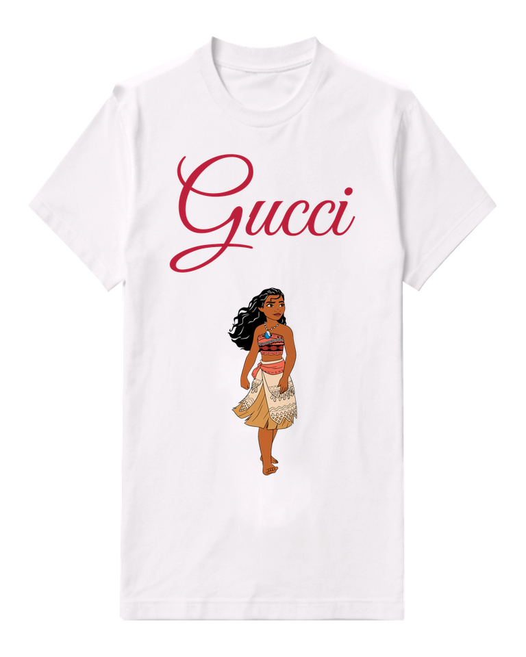 White Moana Standing Arms Slightly Bent Graphic T-Shirt - front product view