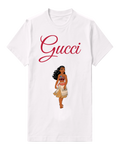 White Moana Standing Arms Slightly Bent Graphic T-Shirt - front product view