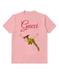Blush Pink Peter Pan Flying Mid Air Graphic T-Shirt - front product view