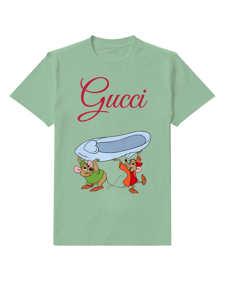 Sage Green Jaq And Gus Carry A Glass Slipper Graphic T-Shirt - front product view