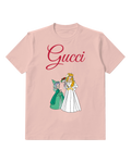 Blush Pink Princess Aurora Holding Roses Graphic T-Shirt - front product view