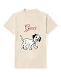 Ivory Dalmatian Puppy Walking Forward Graphic T-Shirt - front product view