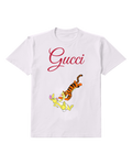 White Tiger Rabbit Leap Graphic T-Shirt - front product view