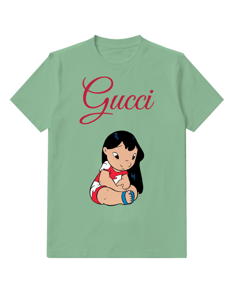 Sage Green Island Girl Folded Arms Portrait Graphic T-Shirt - front product view