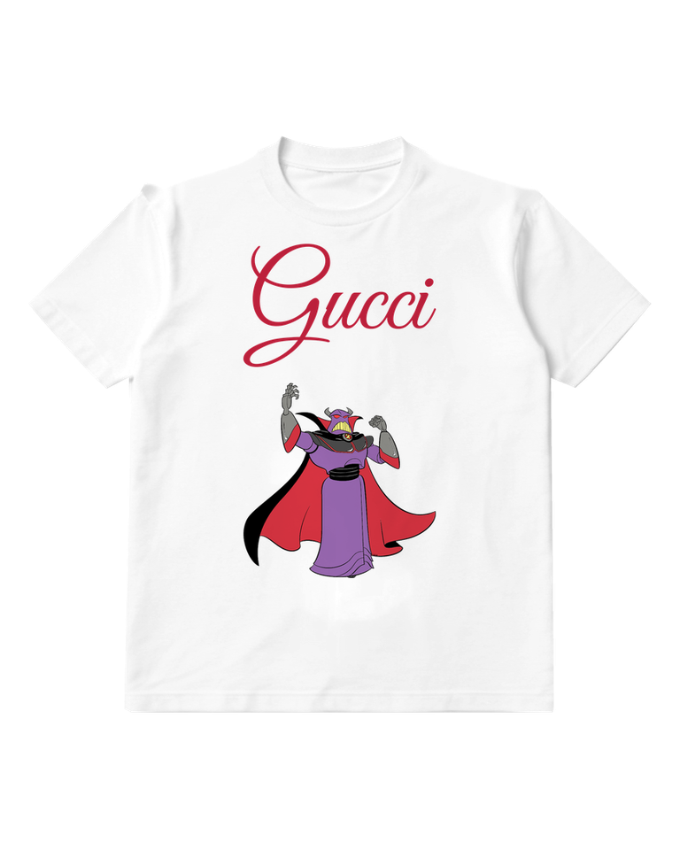 White Purple Space Villain Red Cape Graphic T-Shirt - front product view
