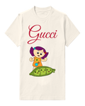 White Doll And Smiling Pea Pod Graphic T-Shirt - front product view
