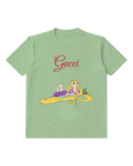Sage Green Rapunzel Lying On Her Back Graphic T-Shirt - front product view