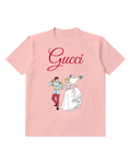 Blush Pink Cinderella In Ball Gown With Birds Graphic T-Shirt - front product view
