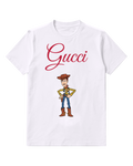 White Cowboy Hands On Belt Graphic T-Shirt - front product view
