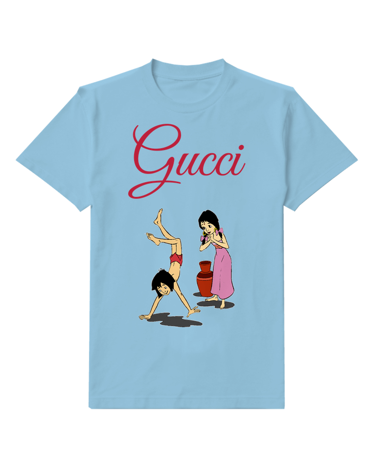 Sky Blue Boy Doing Handstand On Ground Graphic T-Shirt - front product view