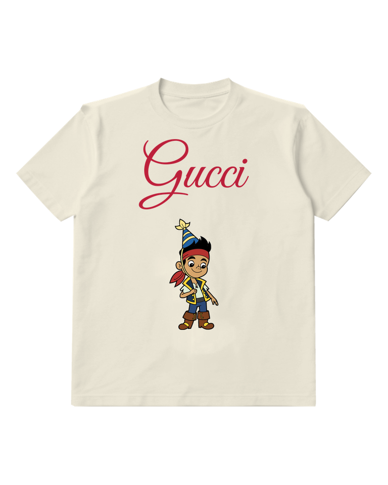 Ivory Jake In Party Hat Standing Smiling Graphic T-Shirt - front product view
