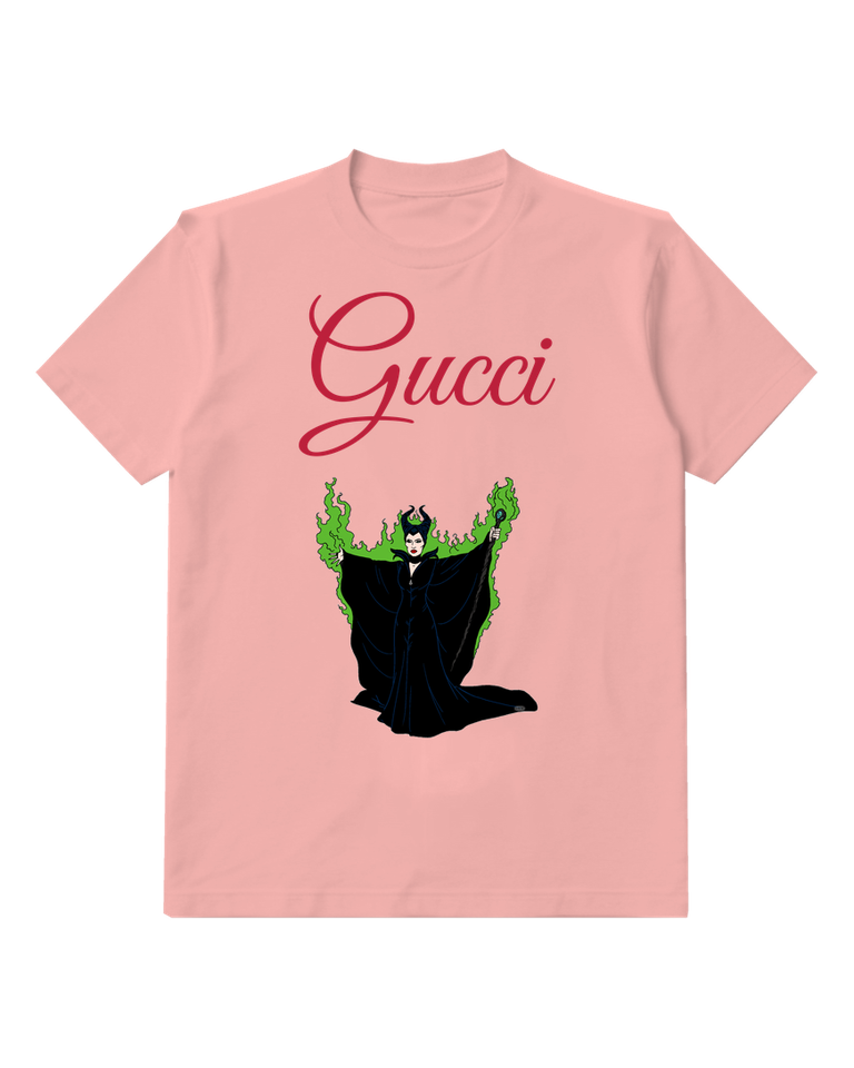 Blush Pink Horned Sorceress Raised Green Hands Graphic T-Shirt - front product view