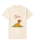 Ivory Resting Spotted Fawn Graphic T-Shirt - front product view