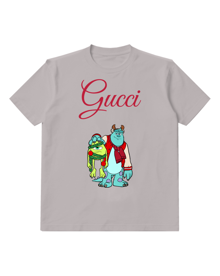 Light Gray Mike Wazowski And Sulley Christmas Graphic T-Shirt - front product view