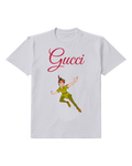 Light Gray Peter Pan Leaping Mid Air Graphic T-Shirt - front product view