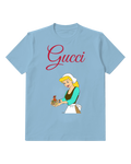 Sky Blue Cinderella Holds Mice In Cupped Hands Graphic T-Shirt - front product view