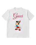 White Puppet Boy Hands On Hips Graphic T-Shirt - front product view