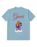 Sky Blue Hercules Holds Woman On Cloud Graphic T-Shirt - front product view