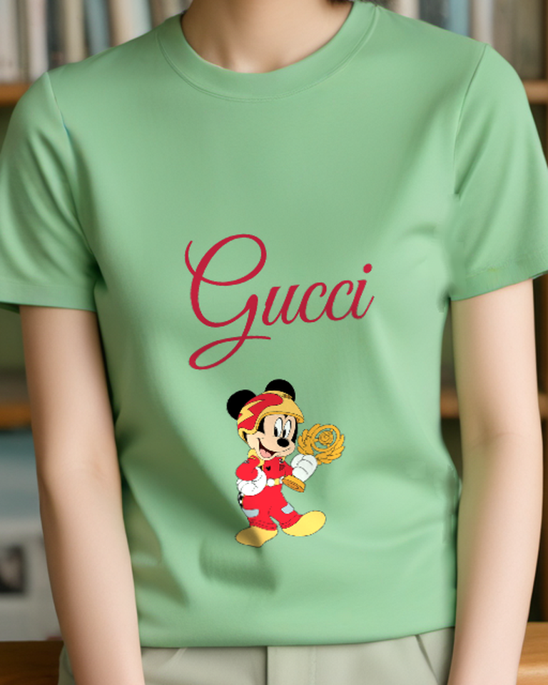 Sage Green Holiday Cookie Mouse Graphic T-Shirt - model wearing view