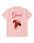 Blush Pink Mr Incredible Runs Carrying Baby Jack Jack Graphic T-Shirt - front product view