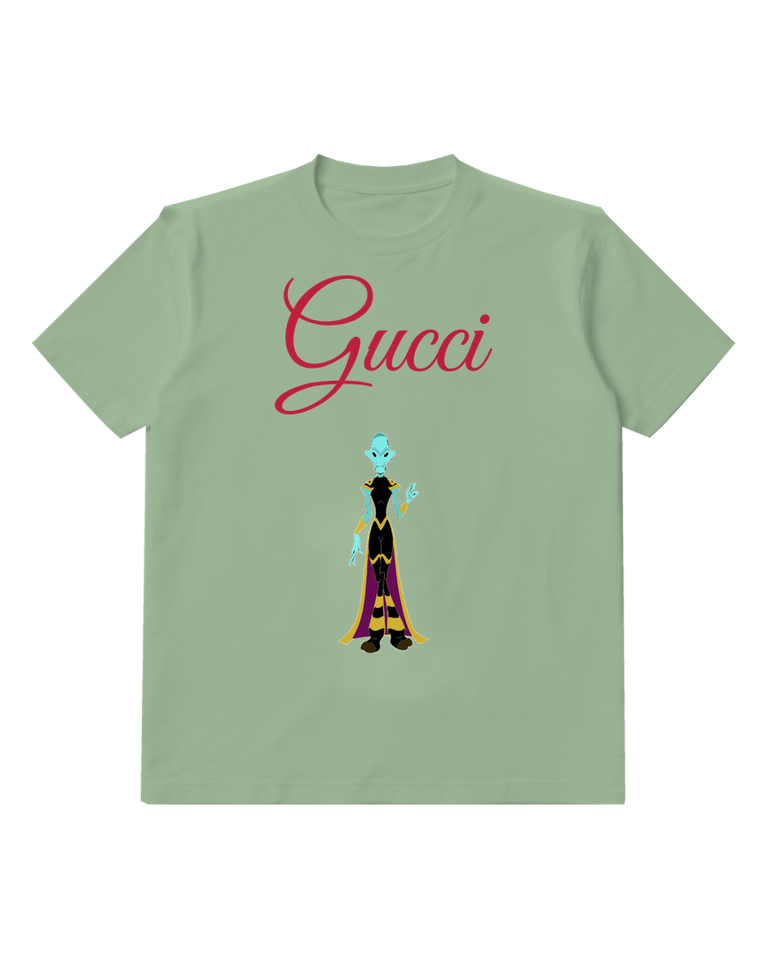 Sage Green Grand Councilwoman Standing Gesturing Hand Graphic T-Shirt - front product view