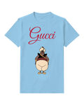 Sky Blue Fat Man In Traditional Attire Graphic T-Shirt - front product view