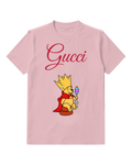 Blush Pink Crowned King Bear Graphic T-Shirt - front product view