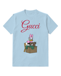 Sky Blue Sewing Machine Duck Graphic T-Shirt - front product view