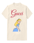 Ivory Alice In Blue Dress Leaning Forward Graphic T-Shirt - front product view