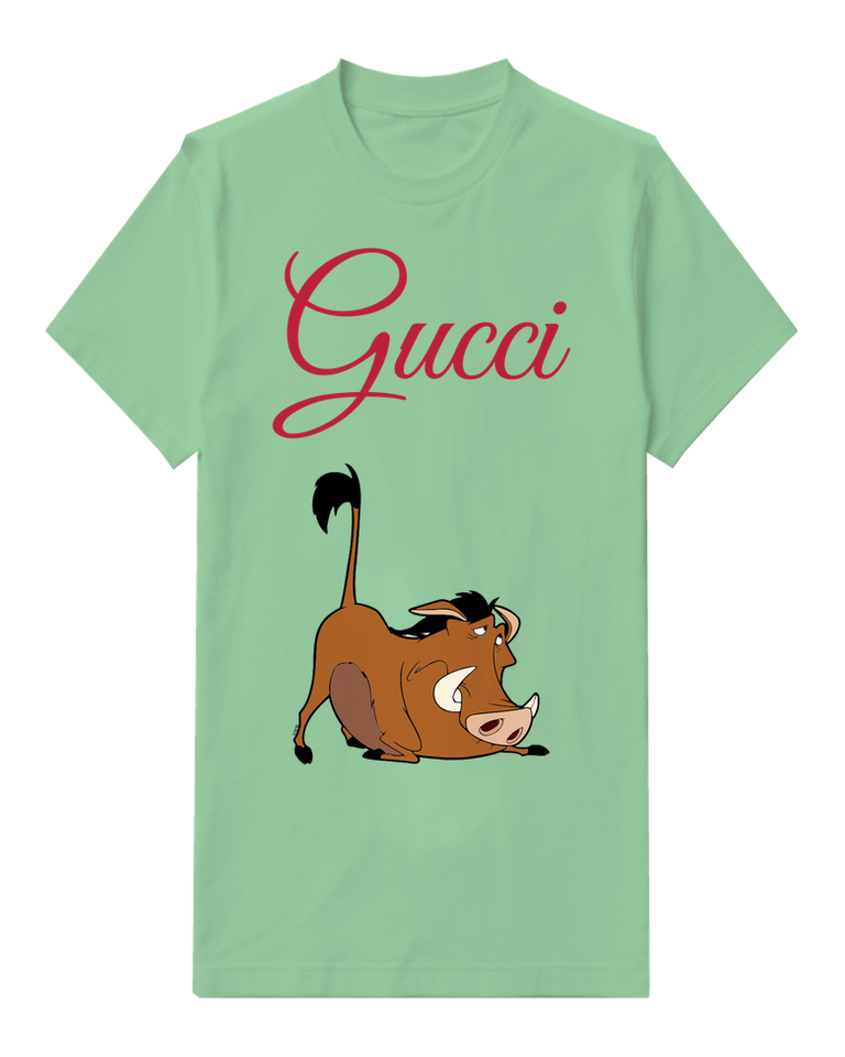 Sage Green Warthog Low Front Legs Graphic T-Shirt - front product view