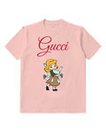 Blush Pink Cinderella Waving With Birds Graphic T-Shirt - front product view