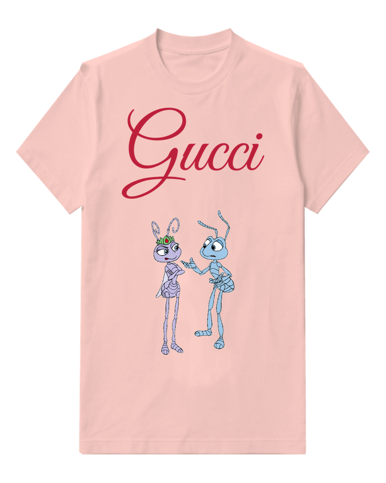 Blush Pink Two Ants In Conversation Stance Graphic T-Shirt - front product view