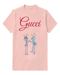 Blush Pink Two Ants In Conversation Stance Graphic T-Shirt - front product view