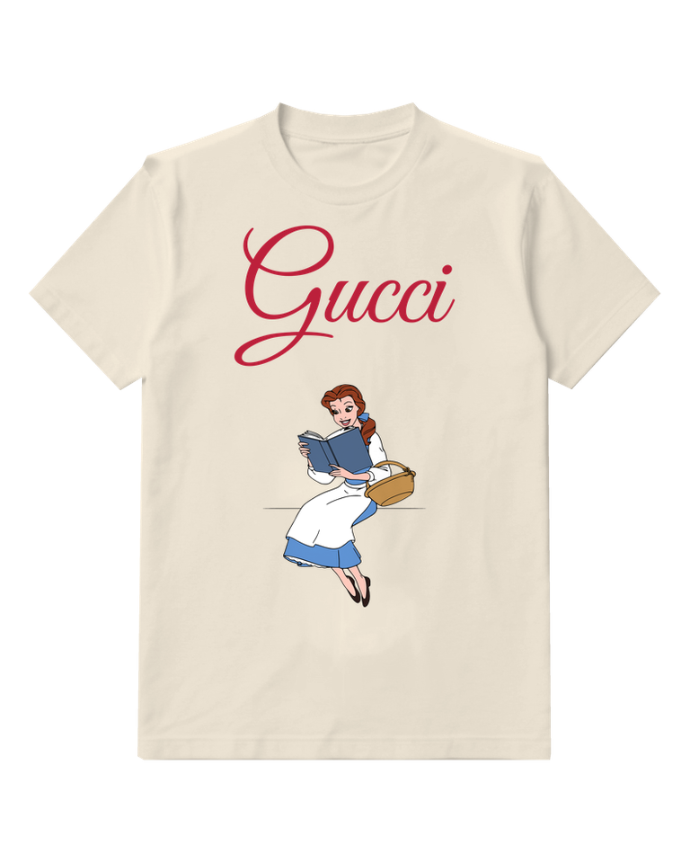 Ivory Belle Reading Book While Seated Crew Neck Graphic T-Shirt - front product view