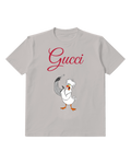 Light Gray Pelican Beak Pose Graphic T-Shirt - front product view