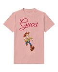 Blush Pink Toy Cowboy Running Forward Graphic T-Shirt - front product view