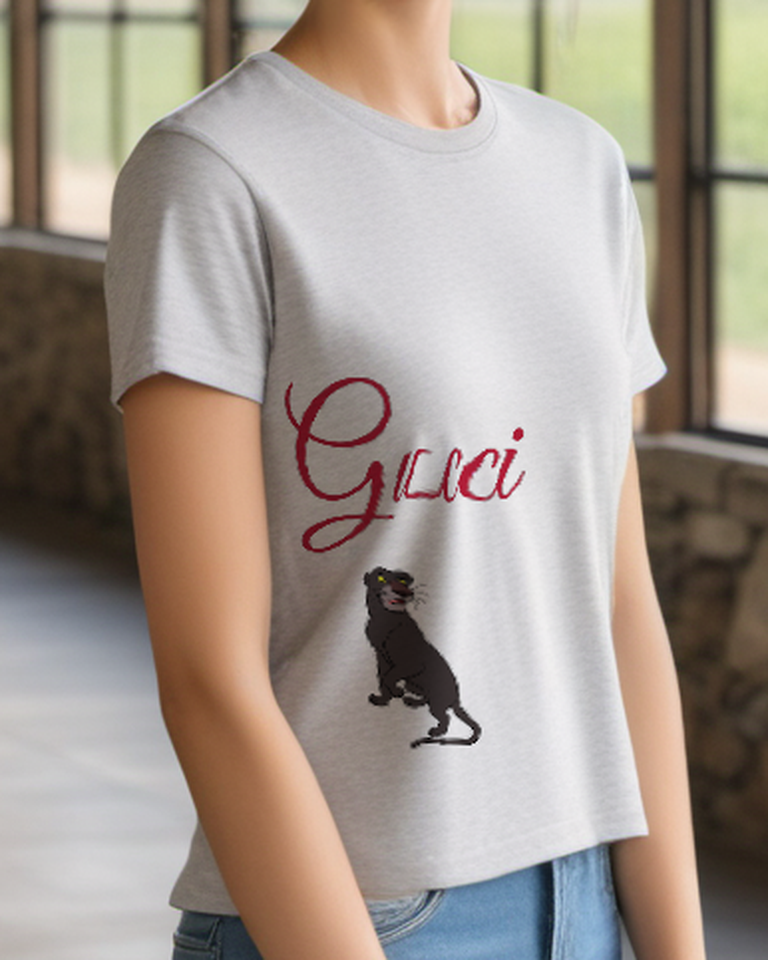 Light Gray Seated Black Panther Graphic T-Shirt - styled view 1